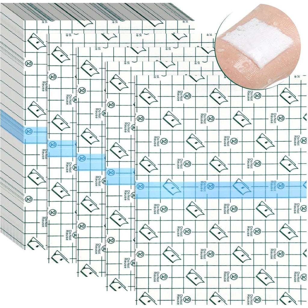 Buy now TrelaCo 50 Pcs Shower Waterproof Patch Transparent Stretch Adhesive Bandage Large Shower Protector Cover Waterproof Dressing Transparent Film Adhesive Bandages, 6 x 8 Inch Default at indiglob india
