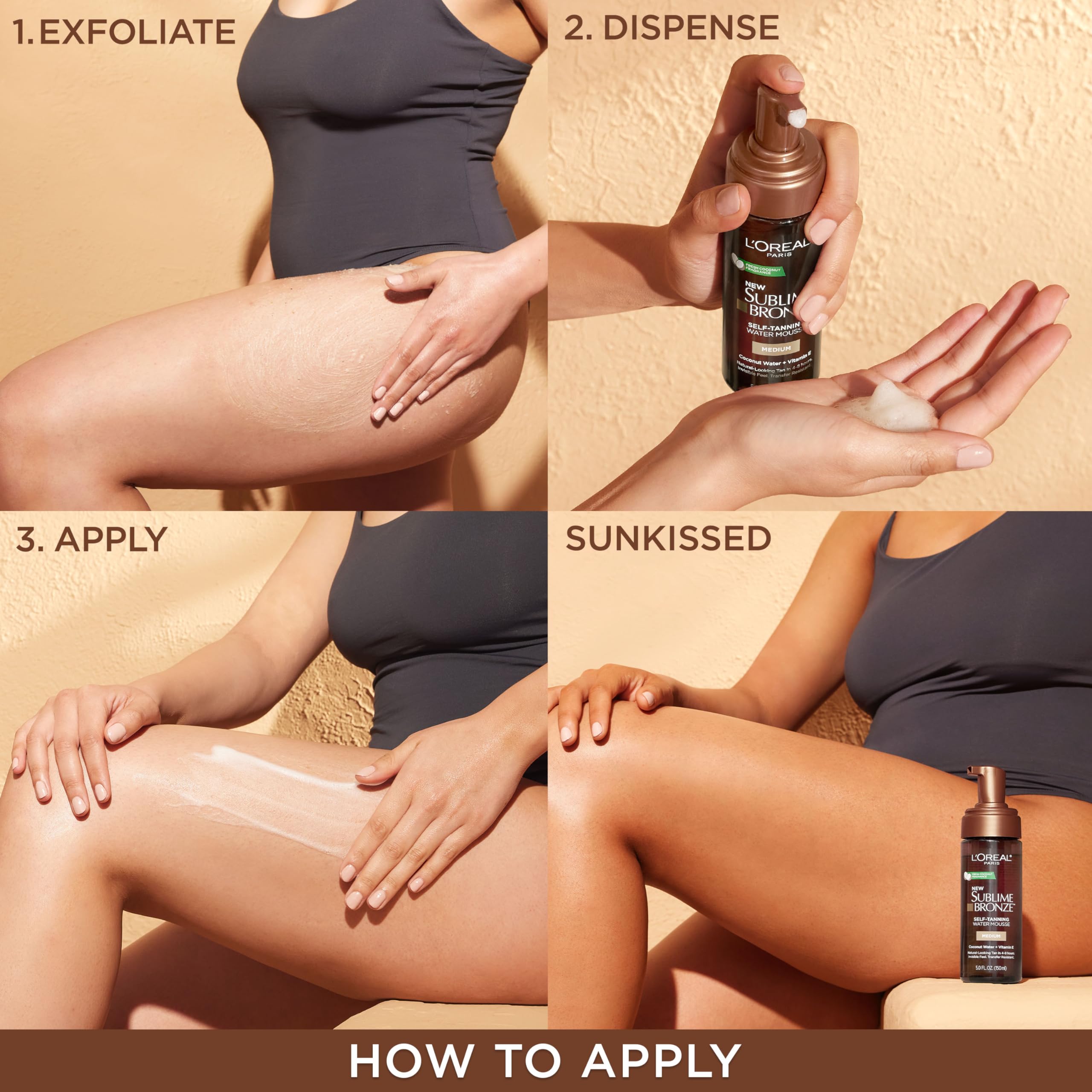 Buy now L'Oreal Paris Sublime Bronze Self Tanning Water Mousse, Streak-Free Natural Looking Tan, 5 fl. Oz at indiglob india