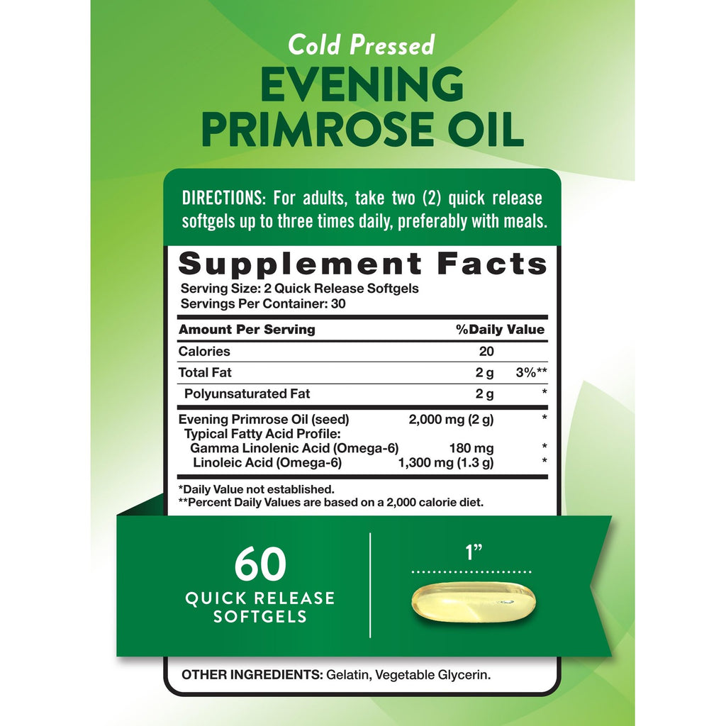 Nature's Truth Evening Primrose Oil Softgels | Cold Pressed