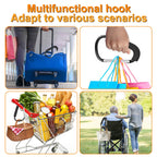 2 Pack Stroller Hooks, 6.3" Large Stroller Clips, Carabiner Clip