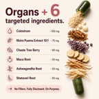 Beef Organ Supplement for Women, 11-in-1 Grass-Fed with Liver & Muira Puama