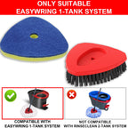 Spin Mop Replacement Head Compatible with O Cedar EasyWring 1 Tank,Scrubber Heads,Scrub Brush Attachment for Bathroom,Kitchen and Various of Hard Floors
