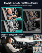 OTTOCAST Cabin Care Baby Car Camera with Wireless CarPlay, 1080P HD Rear Seat Monitor on Car Screen, No-Glow Night Vision, Split Screen Display, Safer Driving for Parents and Baby, 150° Wide Angle
