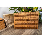 Buy now Creative Escape Rooms Made in USA - Raised Dots Braille Alphabet and Number Wood Board - Learn Braille - Tactile Montessori - Teaching Aid at indiglob india
