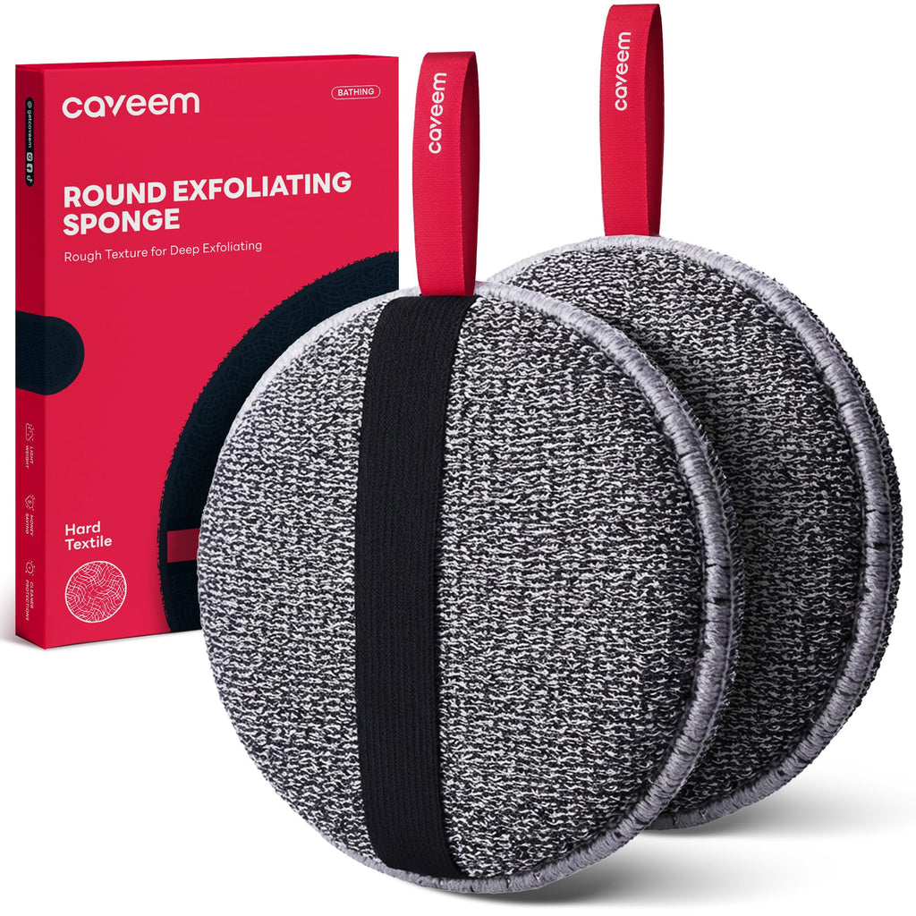 Exfoliating Body Scrubber, Bath and Body Scrub Buffer, Body Exfoliator for Remove Dead Skin, Gentle and Rough Lightweight Sponge for Shower (2 Pack)