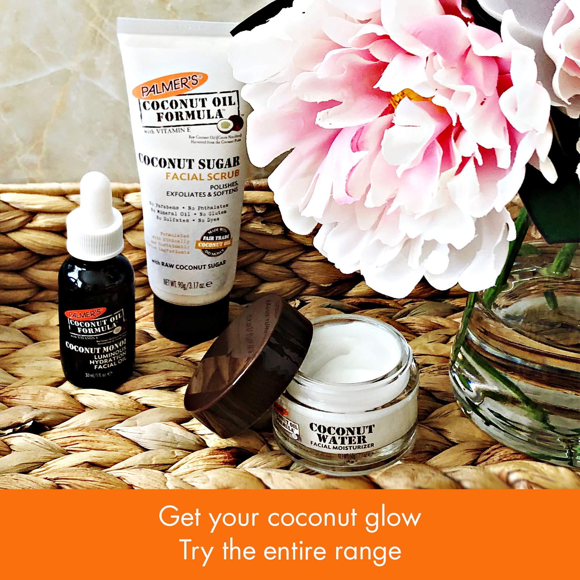 Palmer's Coconut Sugar Facial Scrub Exfoliator (3.17 Oz - Pack of 3) | 3.17 oz Face Scrub to Gently Exfoliate Away Dirt and Dead Skin Cells with Chamomile to Soften & Calm for Smooth, Radiant Skin