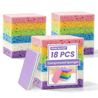 Compressed Cellulose Sponges, 18 Pack Kitchen Sponges