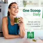 Nested Naturals Super Greens Daily Superfood Powder - Certified USDA Organic Green Powder w/Whole Foods, Spirulina Powder, Wheat & Barley Grass - Probiotics, Fiber & Enzymes - Original, 60 Servings