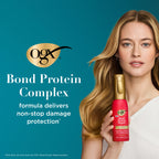 OGX Bond Protein Repair 450°F Heat Protect Spray, 6.5 fl. oz | Weightless Repair Mist, Nonstop Damage Protection*, All Hair Types, Heat Spray, Preps Hair for Styling