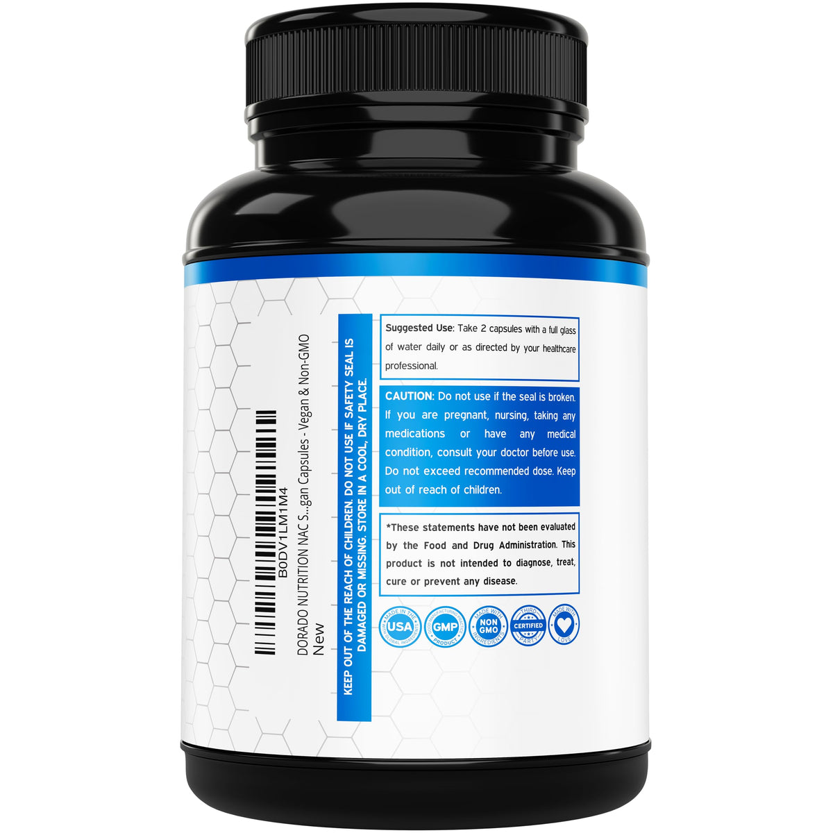 NAC Supplement (60 Capsules, 1000mg Per Serving) Premium NAC Supplement N-Acetyl Cysteine Capsules for Men and Women for Immune Support - Vegan Safe, Third Party Tested - Non GMO & USA Made