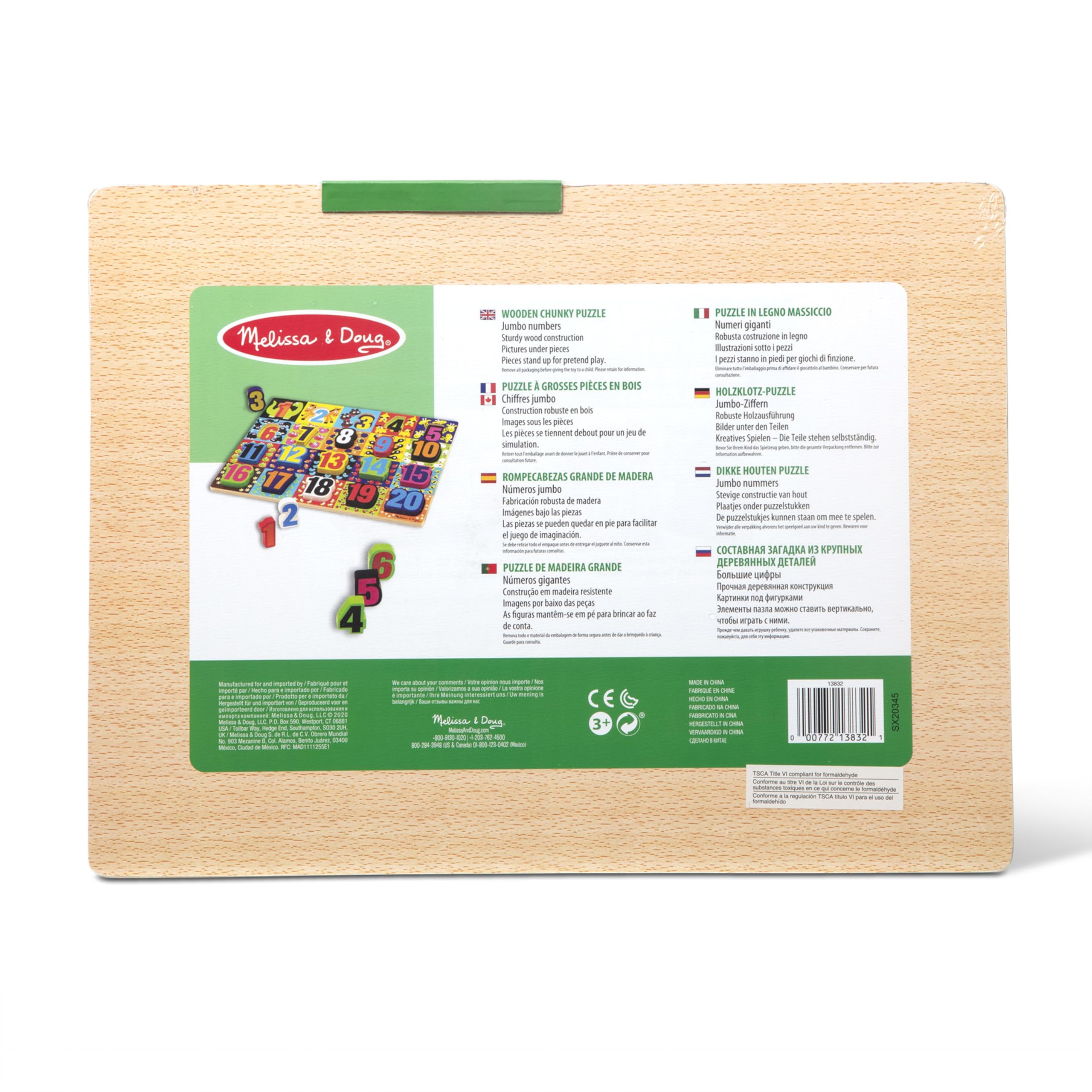 Buy now Melissa & Doug Jumbo Numbers Wooden Chunky Puzzle (20 pcs) at indiglob india