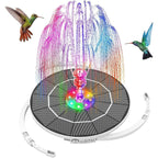 Buy now AISITIN 3.5W Solar Fountain Pump, LED Lighting Solar Water Pump Floating Fountain with 6 Nozzles, 1500mAh Battery Backup for Bird Bath, Fish Tank, Pond or Garden Decoration Solar Aerator Pump Default at indiglob india