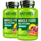 NATURELO Teen Multivitamin - Whole Food Multivitamin for Teenage Boys - Minerals Supplement for Active Kids - with Plant Extracts - Non-GMO - Vegan & Vegetarian - 60 Capsules