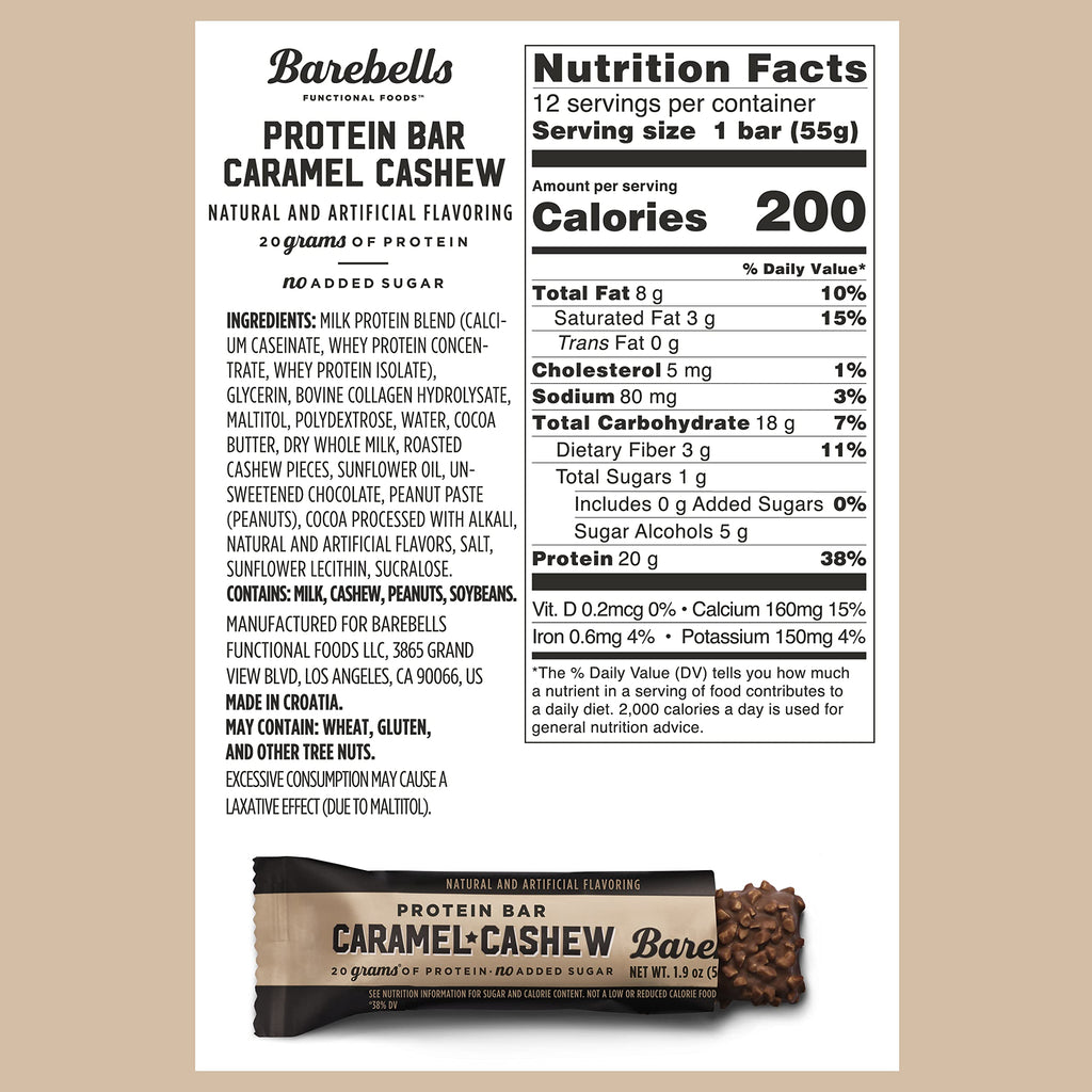 Barebells Protein Bar Variety Pack, Caramel Cashew & Cookies & Cream