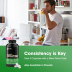 Optimum Nutrition Creatine, Micronized Creatine Monohydrate Capsules, Supports Strength & Recovery, Banned Substance Tested, 2.5g per Serving, 150 Servings, 300 Count