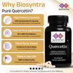 Pure Quercetin 500mg - Pure Quercetin Capsules for Immune Support & Cellular Protection – Gluten-Free, Non-GMO, 120 Capsules
