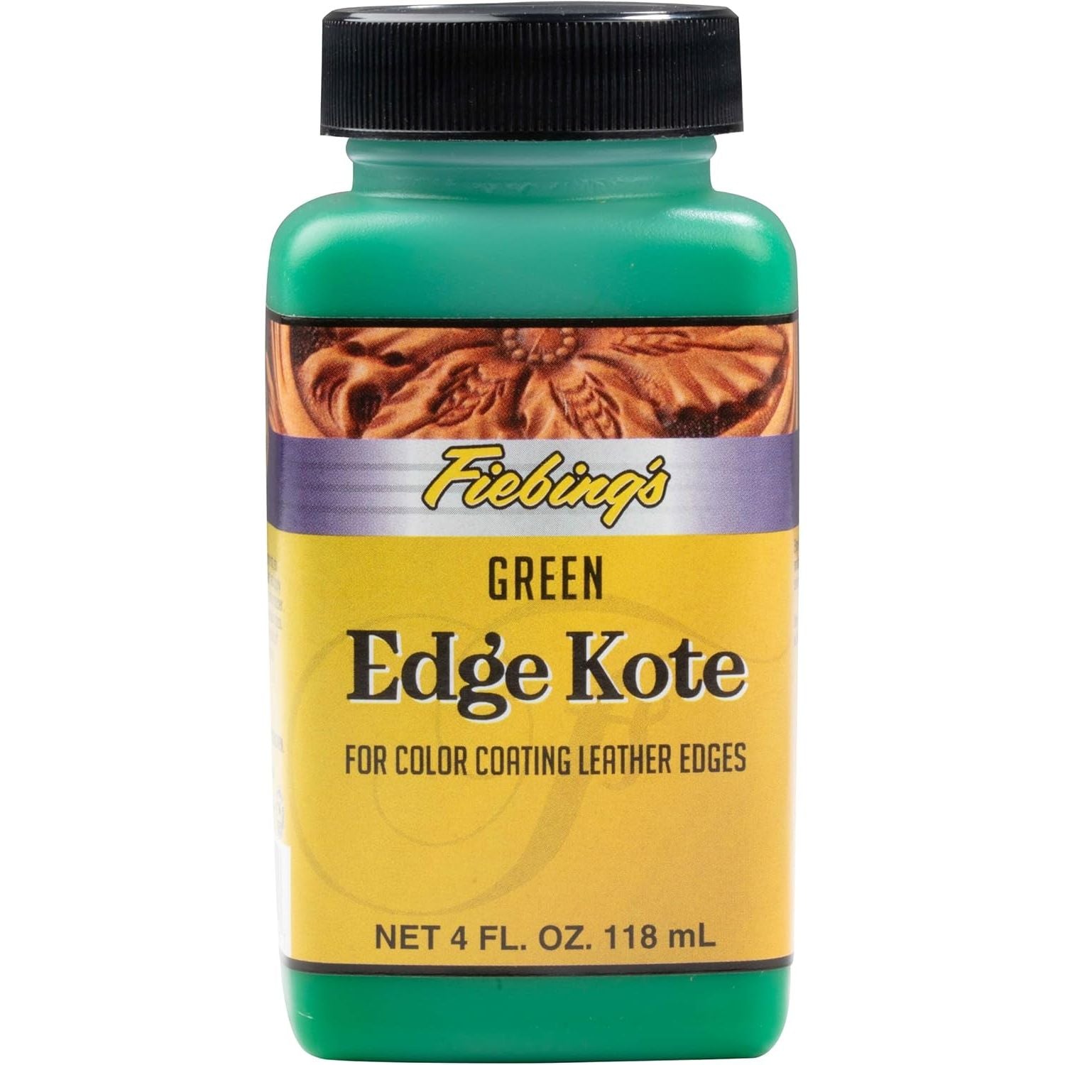 Buy now Fiebing's Edge Kote (4oz, Light Brown) - Leather Edge Paint for Shoes, Furniture, Purses, Couches, Belts - Flexible, Water Resistant, Semi Gloss Color Coating Leather Dye to Protect Natural Edges Green at indiglob india