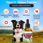 EDUZEBRA Urinary Tract Health Treatment for Dogs & Cats – Natural Herbal UTI Support Drops with Cranberry Extract – Promotes Bladder, Kidney & Digestive Wellness – Support Renal Function