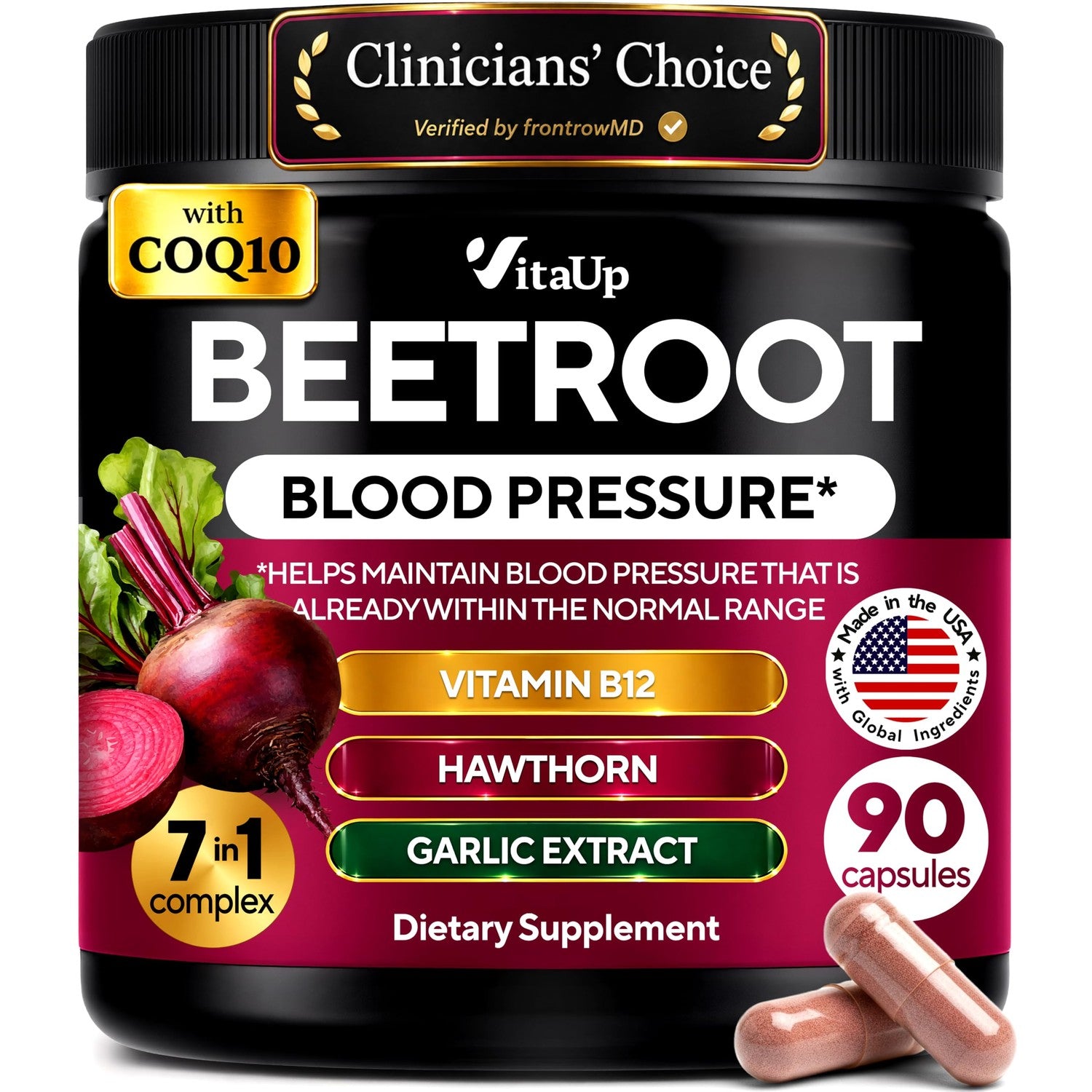 Beet Root Gummies – Beetroot Gummies with CoQ10, Grape Seed, Vitamin C, B12 & B3 – Beets Gummies for Circulation, Energy & Immune Support – 60 Beets Chews – Pack of 3