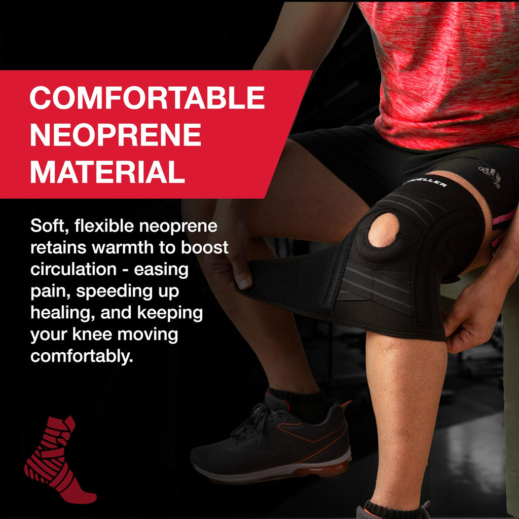 MUELLER Sports Medicine Adjustable Knee Brace, Knee Support for Arthritis Pain, Knee Sprains, ACL, MCL Joint Instability & Injury Recovery, Compression Stabilizer for Walking, Running, Sports & Daily Activities, One Size Fits Most
