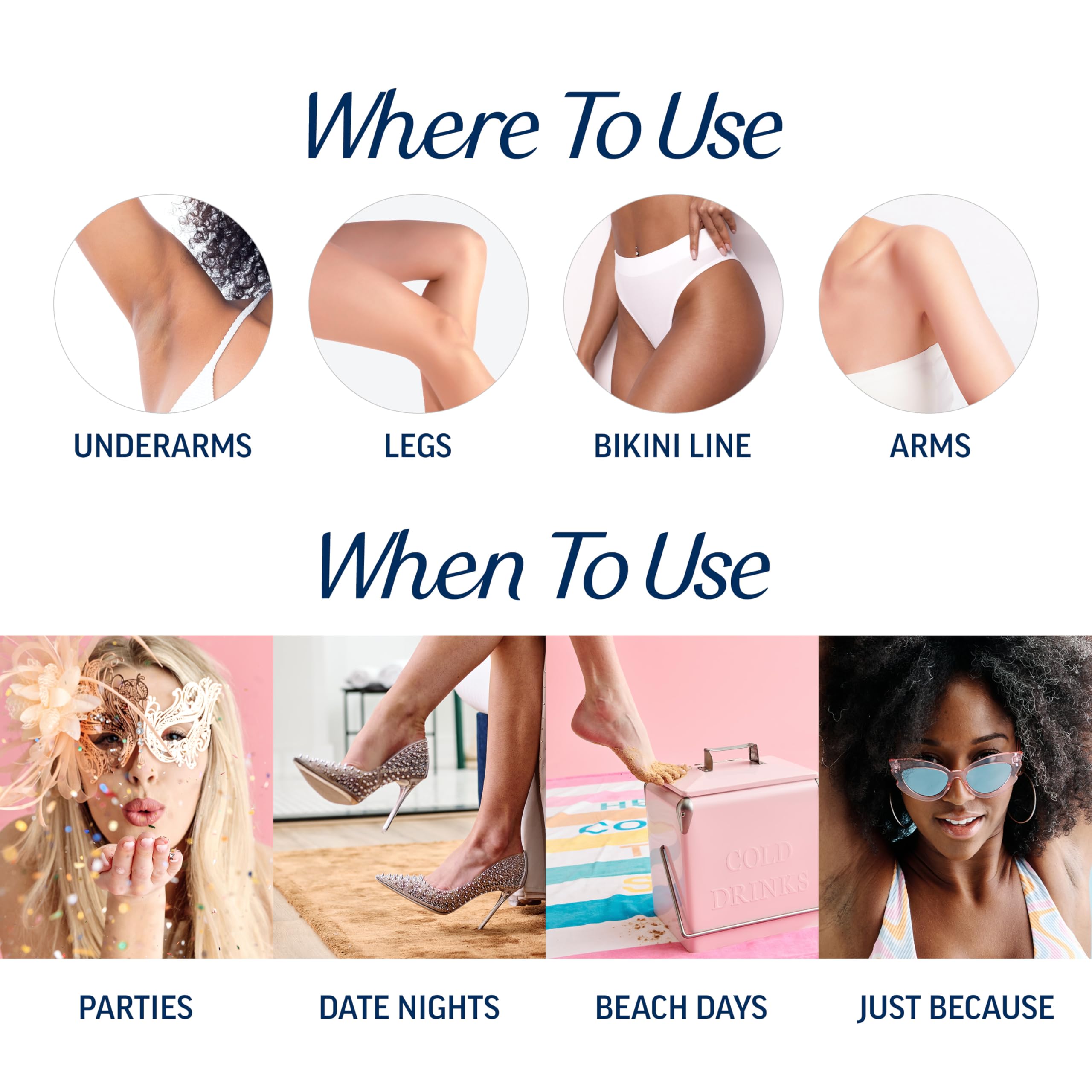VEET Ready-To-Use Waxing Kit For Women | Wax Strips For Body Hair Removal, Wax Kit For Ingrown Hair Treatment, Personal Care Product, Hair Remover | 40ct Waxing Strips, 4ct Body Wipes