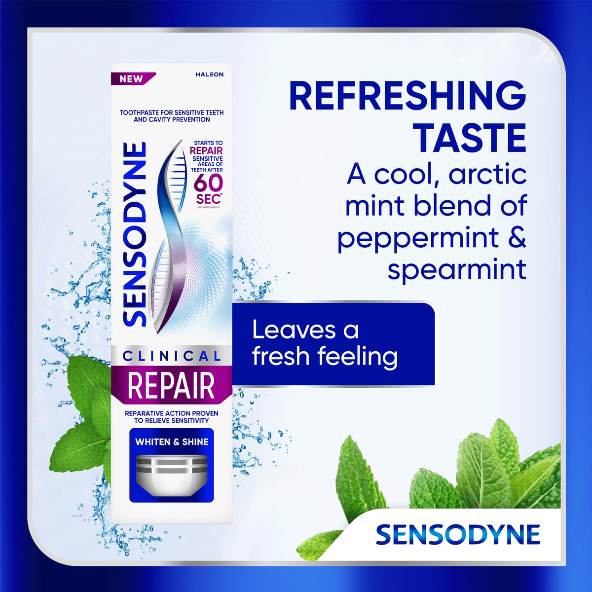 Sensodyne Clinical Repair Whiten & Shine Toothpaste, 3.4 oz (3 Pack)