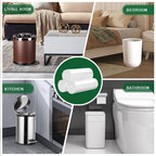 120 Counts 1.6 Gallon Small Trash Bags, Mini Garbage Bags, Fit 1.2-2 Gal, 4.5-8 Liter, Bathroom White Trash Can Bin Liners for Home Office Bathroom Bedroom