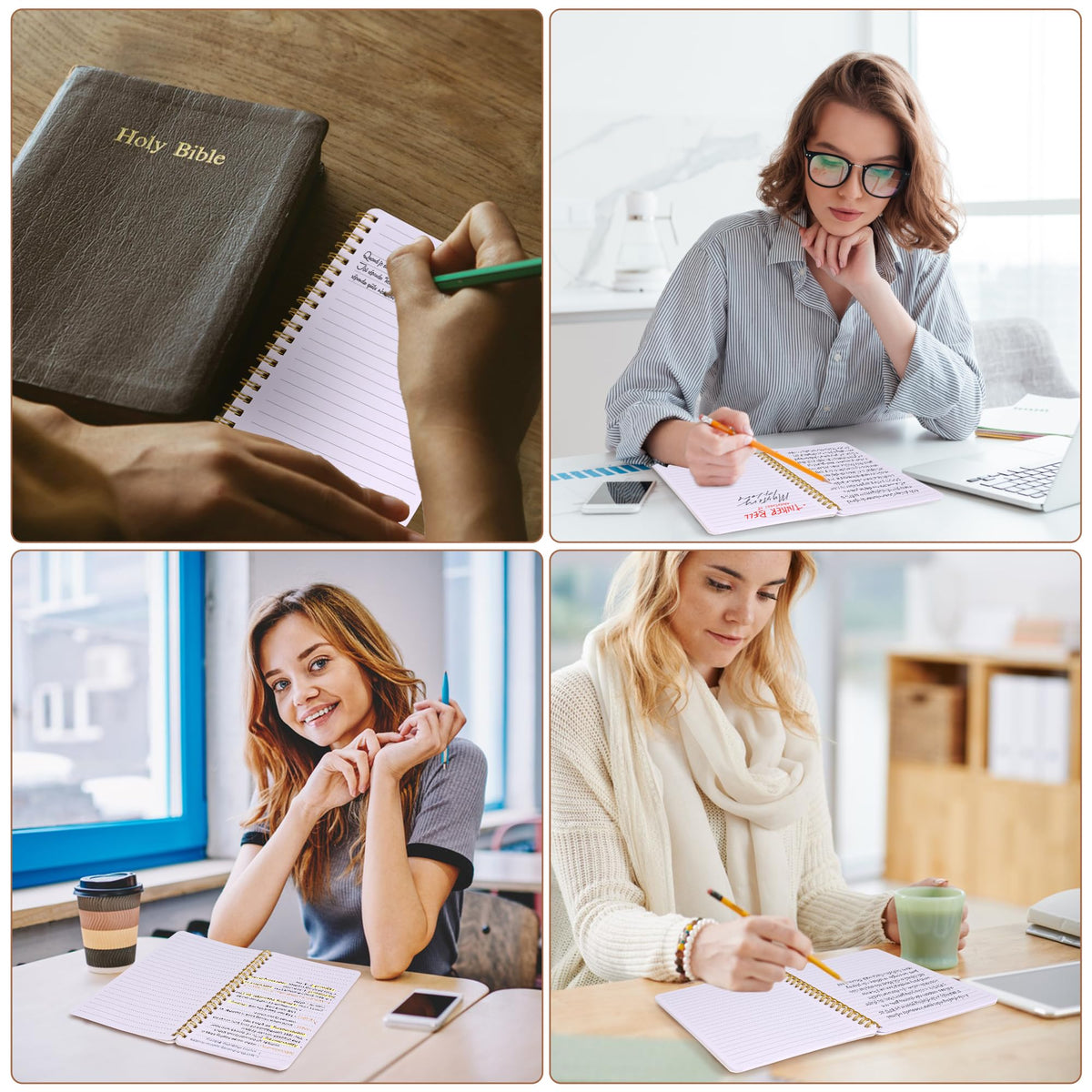 EHME EHME EHME 6 PCS Small Spiral Notebook 5x7, Cute Aesthetic Spiral Journal Note book for Women & Men, Spiral Bound Journals for Work School Note Taking Business, Journals for Writing 50 Sheets
