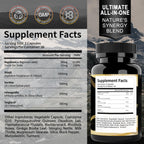 19-in-1 Shilajit Capsules for Men & Women, 90 Count | Energy Boost & Immune Support, 85+ Trace Minerals, 60% Fulvic Acid, Gluten Free, Non-GMO, Vegan, Natural Mineral Supplement
