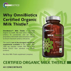 Buy now OmniBiotics Organic Milk Thistle Supplement 1500mg â€“ 4X Concentrated Extract with Silymarin â€“ High Potency Liver Detox & Support â€“ 120 Vegan Capsules at indiglob india