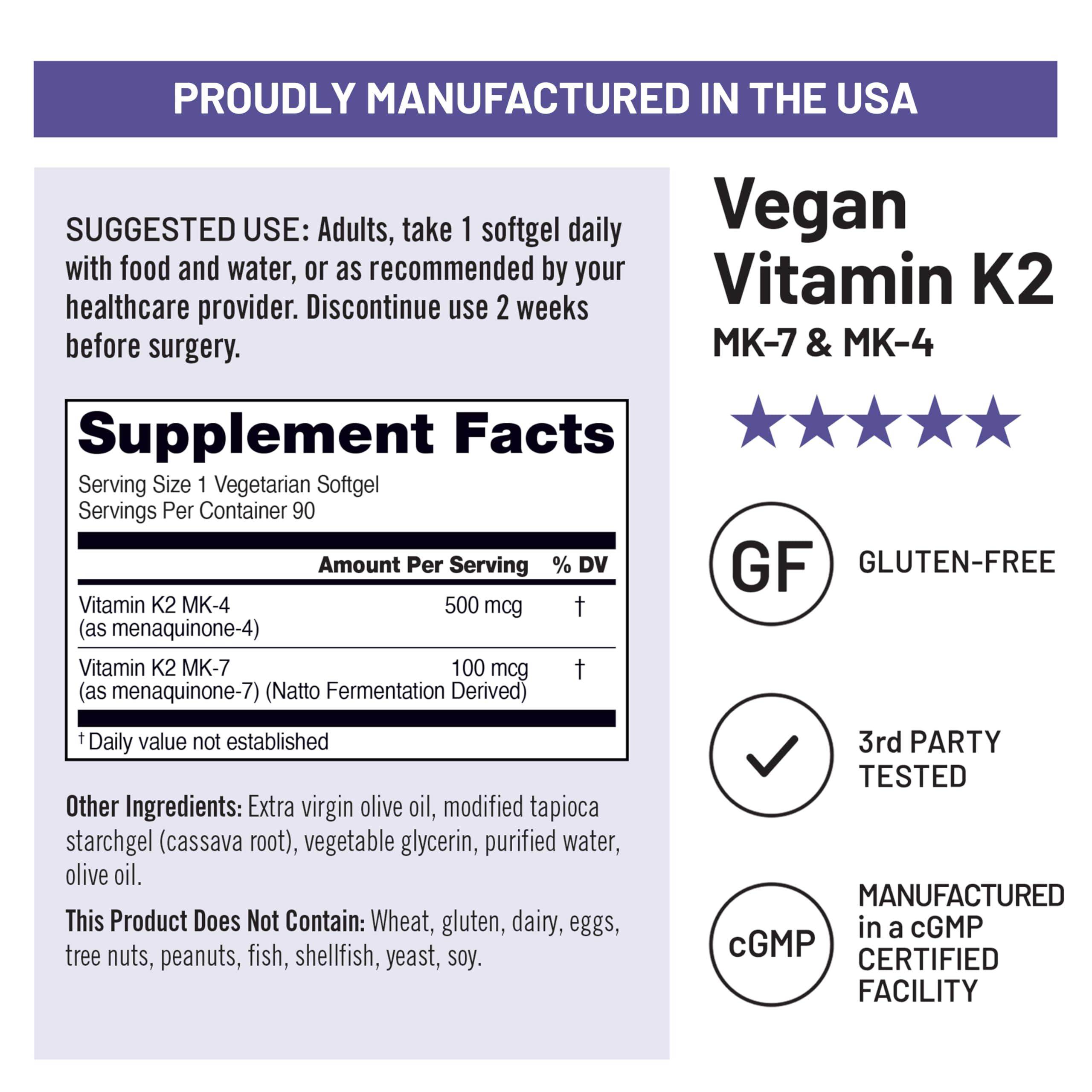 NatureWise Vitamin K2 600mcg Supplement with MK-7 100mcg & MK-4 500mcg - Enhanced Bioavailable Formula - K Complex for Bone and Heart Health - Vegan, Gluten Free, Non-GMO -90 Softgels[3-Month Supply]