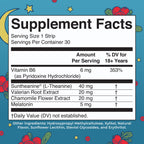 Sleep Dissolving Strips by MaryRuth's | L Theanine | Chamomile Flower | Melatonin 5mg | Valerian Root | Vitamin B6 | Sugar Free | Cranberry Flavor | Vegan | Gluten Free | Dairy Free | 30 Count