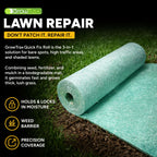 Growtrax Biodegradable Grass Seed Mat - 50 Sq Ft Bermuda Rye