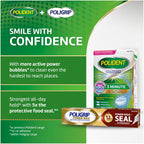 Poligrip Power Max Hold Plus Seal Denture Adhesive Cream, Secure Fit and Food Protection, No Flavor, 2.2 Oz, 4 Count