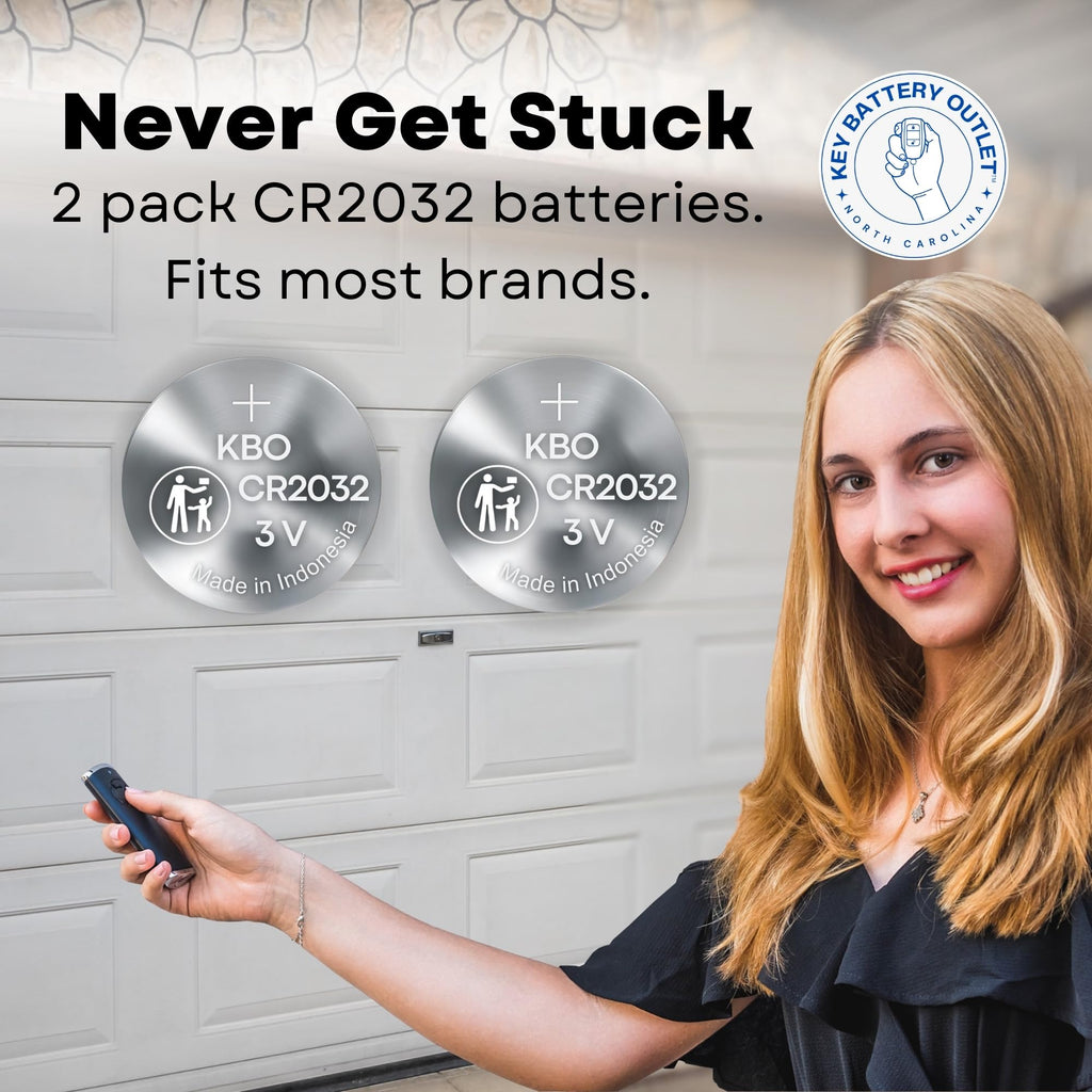 Garage Door Opener Battery - 2 Pack CR2032 Button Lithium 3V Packaging May Vary Replacement Power for Major Remotes, Keypads, Sensors