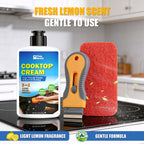 Glass Cooktop Cleaner & Polish Kit, Removes Burnt-On Food & Grease, 8.8 oz