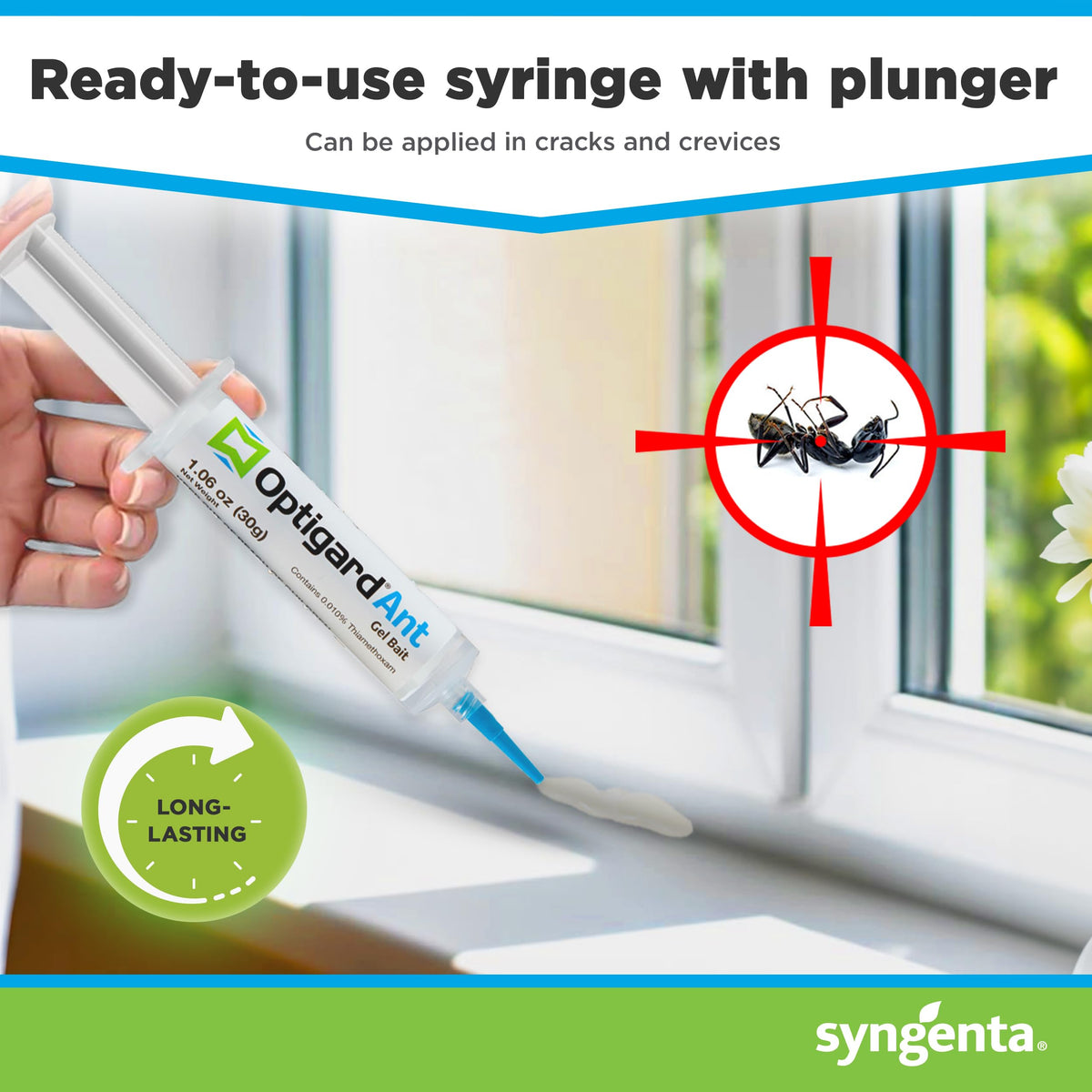 Syngenta - TRTD11568 - Optigard Ant Bait Gel Box - 4 Tubes w/ Plunger - 30g each tube, White