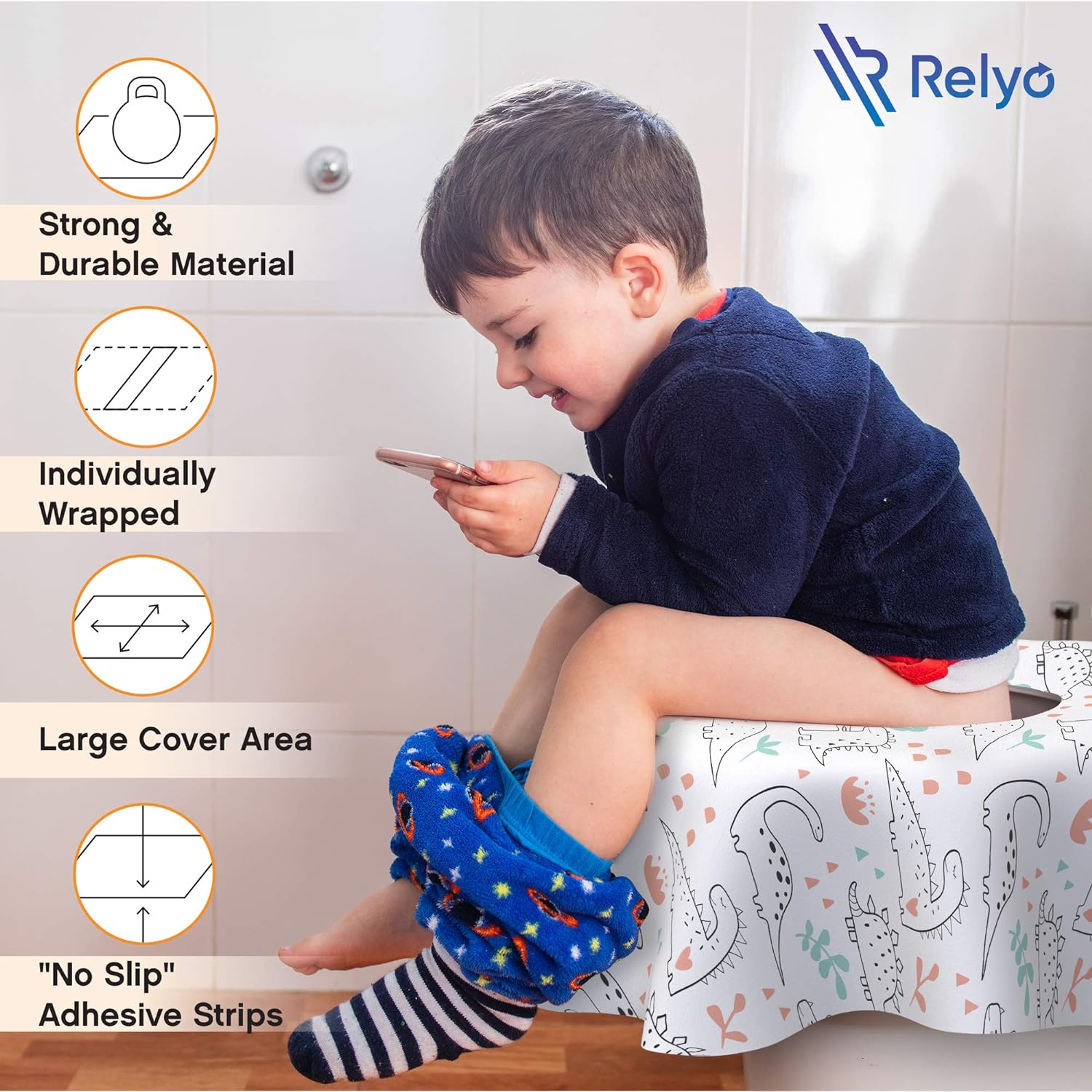 Buy now Toilet Seat Covers Disposable - 20 Pack - Waterproof, Ideal for Kids and Adults – Extra Large, Individually Wrapped for Travel, Toddlers Potty Training in Public Restrooms (Dinosaurs, 20) at indiglob india