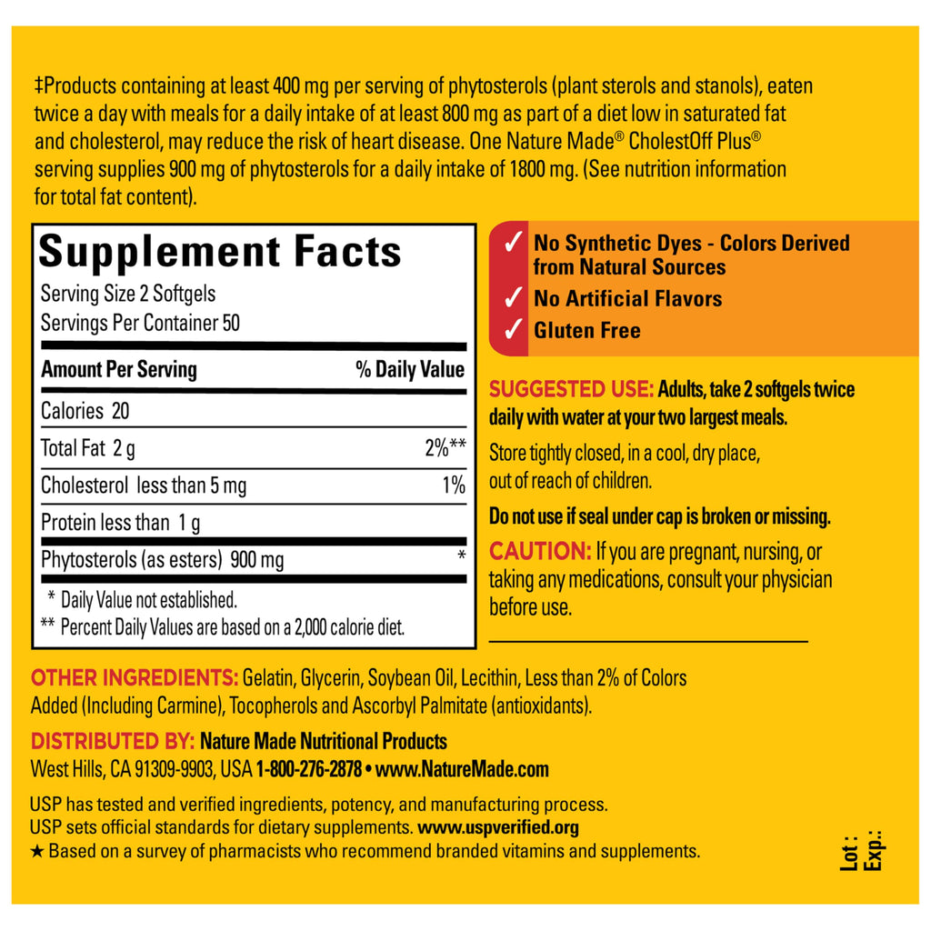 Nature Made CholestOff Plus, 100 Softgels