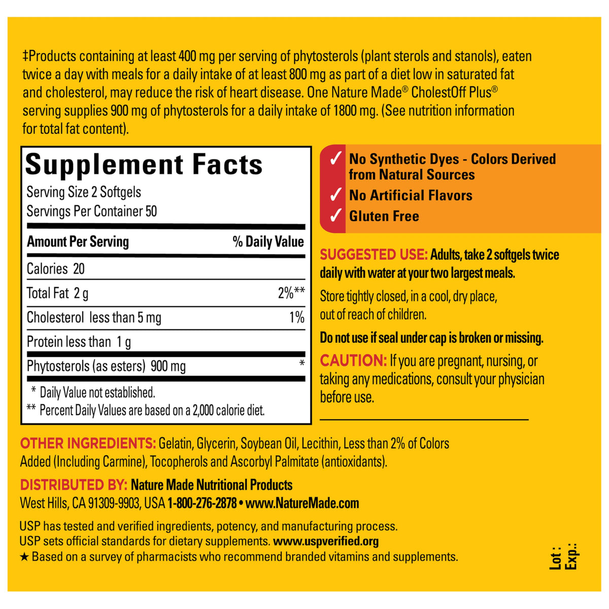 Nature Made CholestOff Plus, 100 Softgels