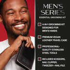 Buy now Revlon Men's Grooming Kit, 5-Piece Travel Essentials Set, Includes Nail Clippers, Scissors, File, Tweezers and Carrying Case, Stainless Steel, 1 count at indiglob india