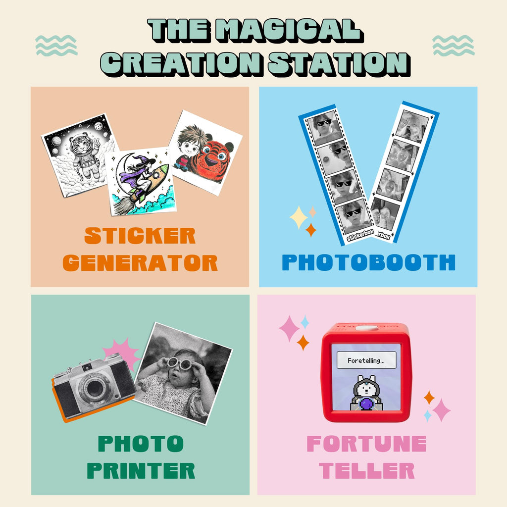 Stickerbox AI Voice-Powered Mini Sticker Maker for Kids