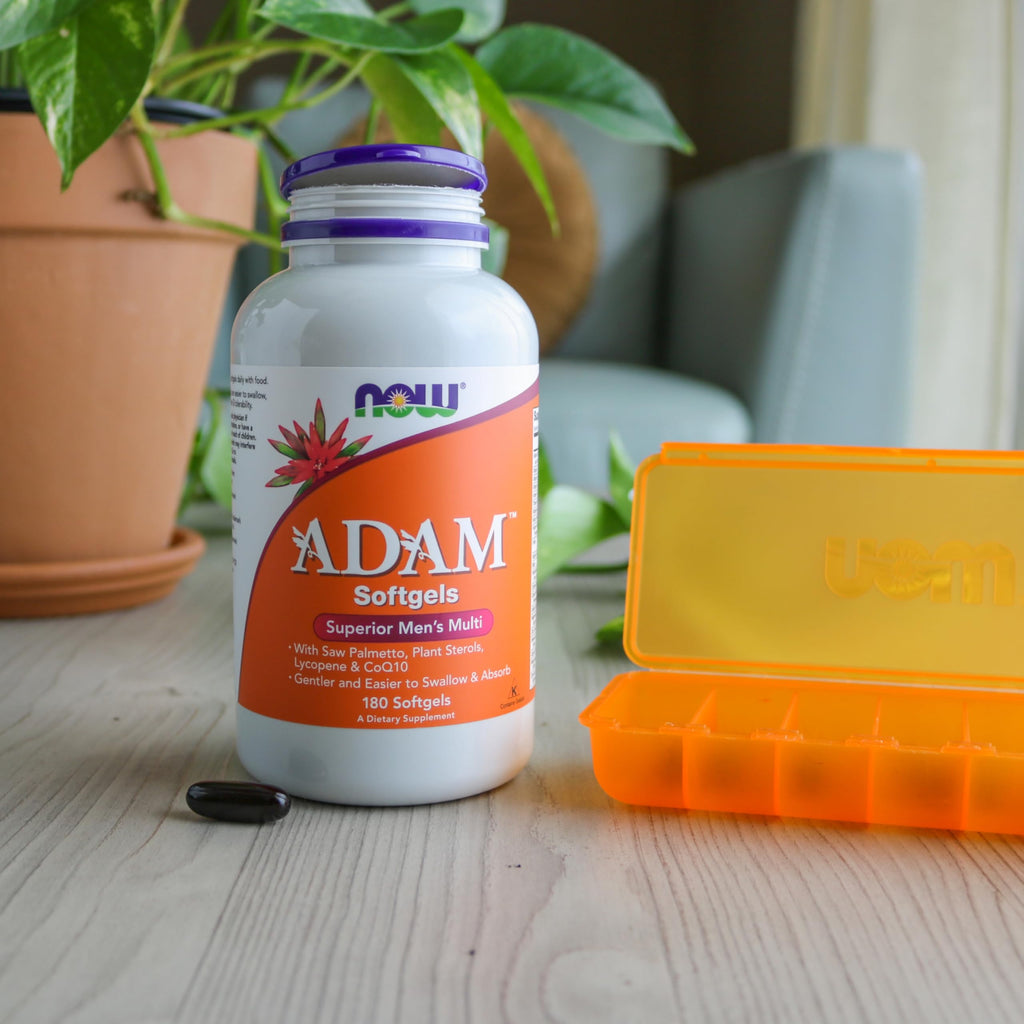 NOW Foods Supplements, ADAM™ Men's Multivitamin with Saw Palmetto, Plant Sterols, Lycopene & CoQ10, 180 Softgels