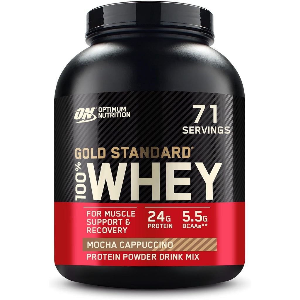Buy now Optimum Nutrition Gold Standard 100% Whey Protein Powder, Strawberry Banana, 5 Pound (Packaging May Vary) at indiglob india