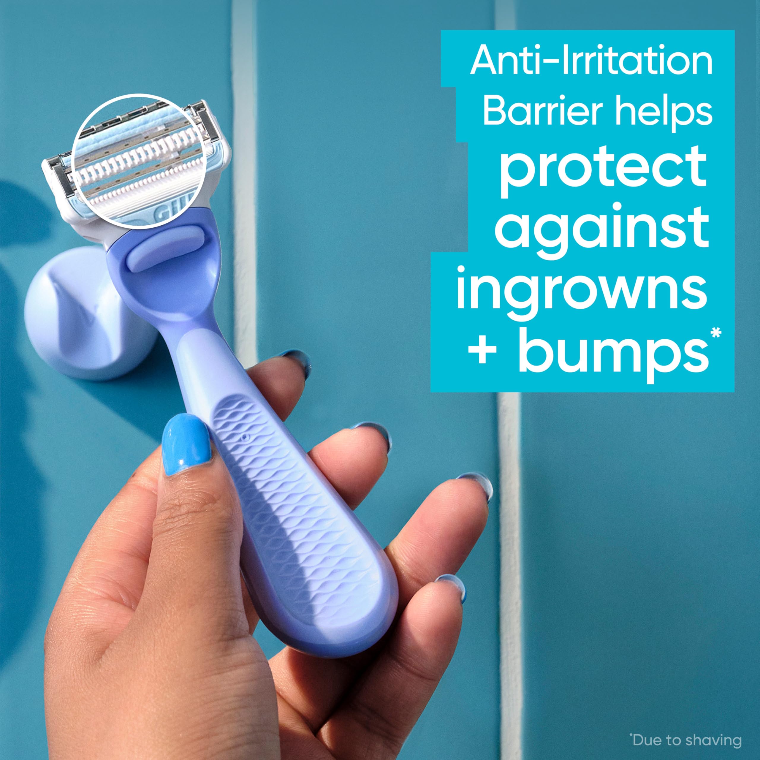 Gillette Venus for Pubic Hair and Skin, Bikini Razors for Women, Women's Razor Handle + 4 Blade Refills