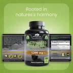 NaturaLife Labs Activated Charcoal 1200 mg per Serving – from Coconut Shells – 100 Veg Capsules – Non-GMO, Gluten-Free, Vegan