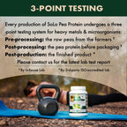 SOLO Organic Pea Protein Isolate, Unflavored Vegan Protein Powder (2.7 lbs)