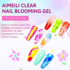 Buy now AIMEILI Nail Art Blossom Gel Nail Polish Soak Off UV LED Clear Blooming Gel Manicure 10ml at indiglob india