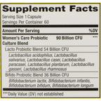 Renew Life Women's Care Probiotic 90 Billion CFU | 60 Vegetarian Capsules | Promote Digestive Health & Regularity | Dairy, Soy and Gluten Free Supplement
