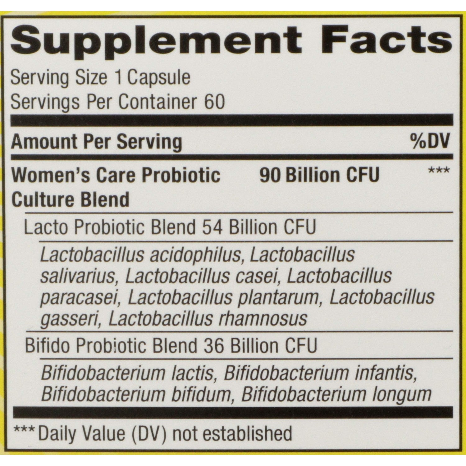 Renew Life Women's Care Probiotic 90 Billion CFU | 60 Vegetarian Capsules | Promote Digestive Health & Regularity | Dairy, Soy and Gluten Free Supplement